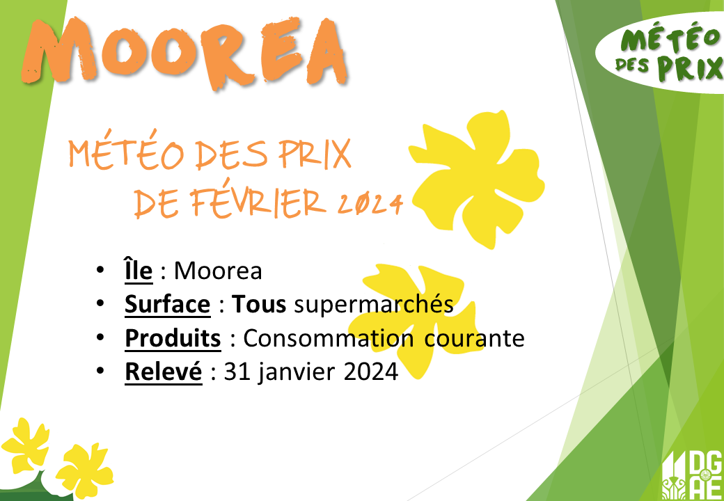 Météo des prix - Moorea - Février 2024